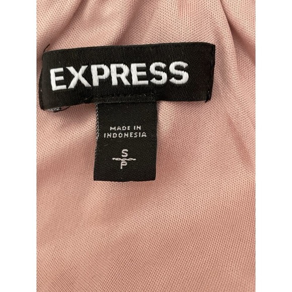 Express Pink Smocked Halter Dress Small Tiered Ruffle Fairycore Boho Cottagecore - Picture 8 of 11